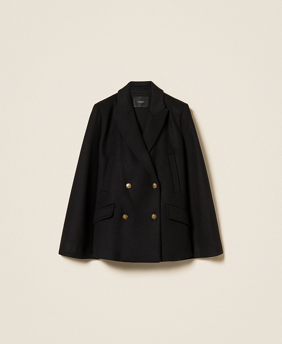 Накидка-бушлат из полушерстяного сукна