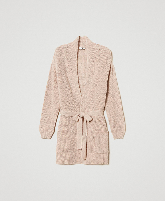 Кардиган удлиненный с поясом