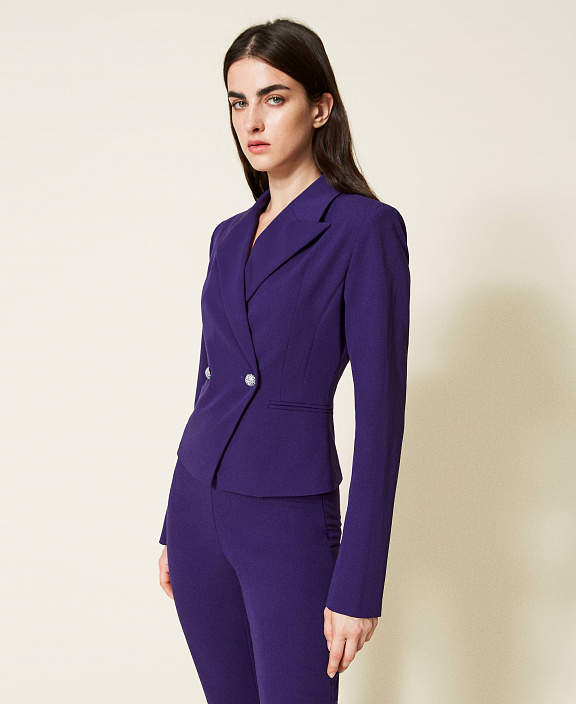 Двубортный Жакет-блейзер из фланели