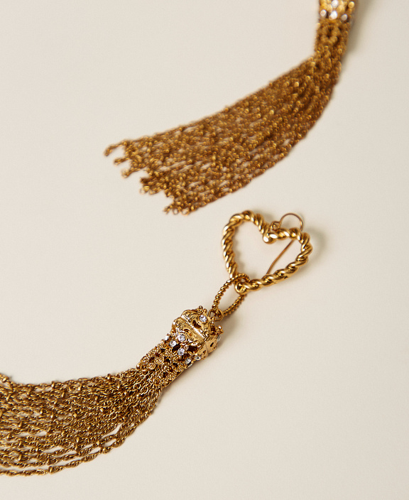 Золотые серьги с цепочками