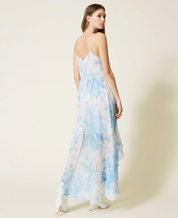 Длинное платье с цветочным принтом туаль-де-жуи