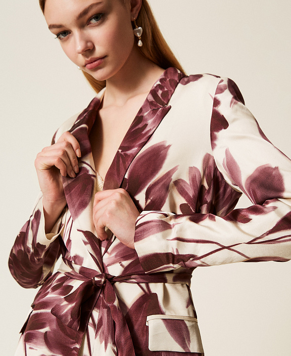 Блейзер с цветочным принтом