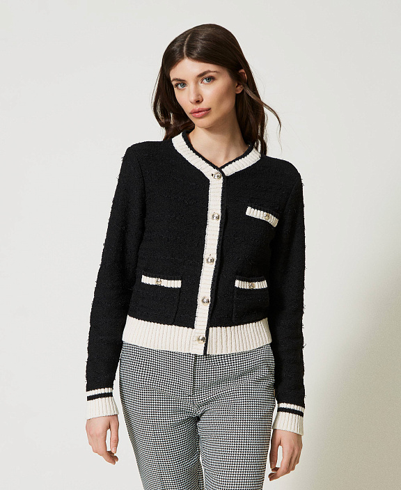 Кардиган с контрастной отделкой