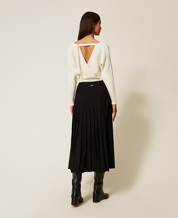 Юбка миди со складками