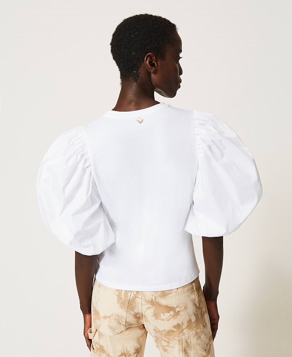 Футболка с металлизированным принтом