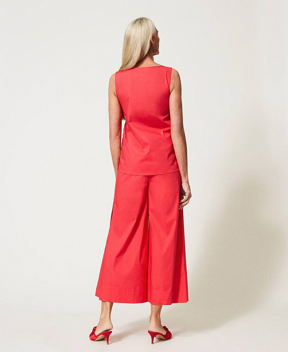 Топ из поплина с пуговицами