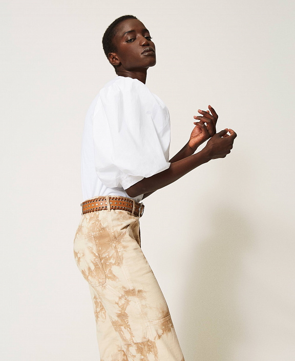 Футболка с металлизированным принтом