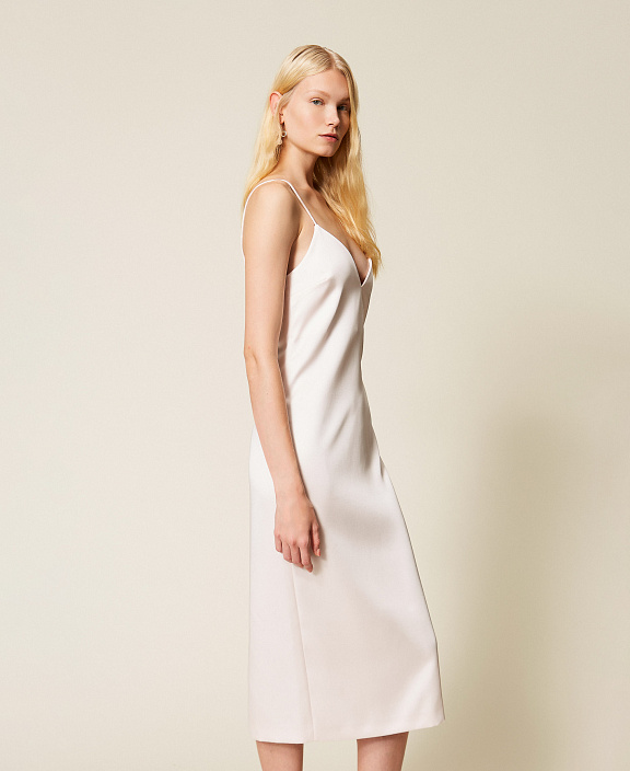 Платье миди из атласа-дюшес