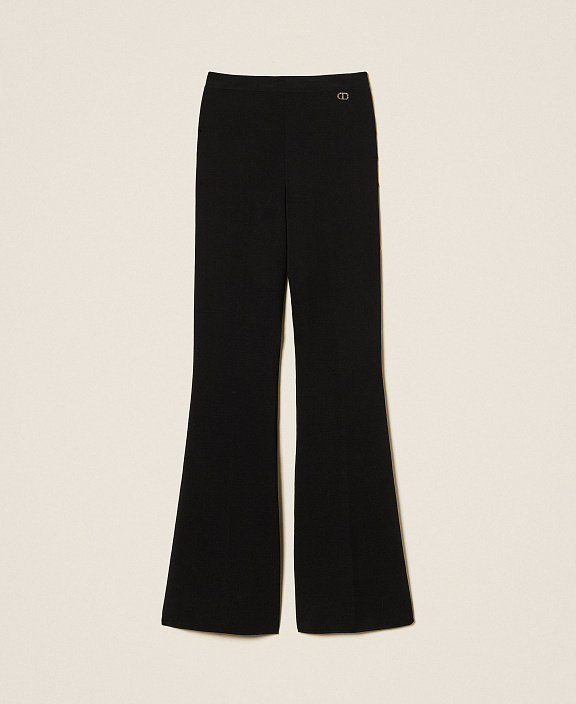 Трикотажные брюки клеш