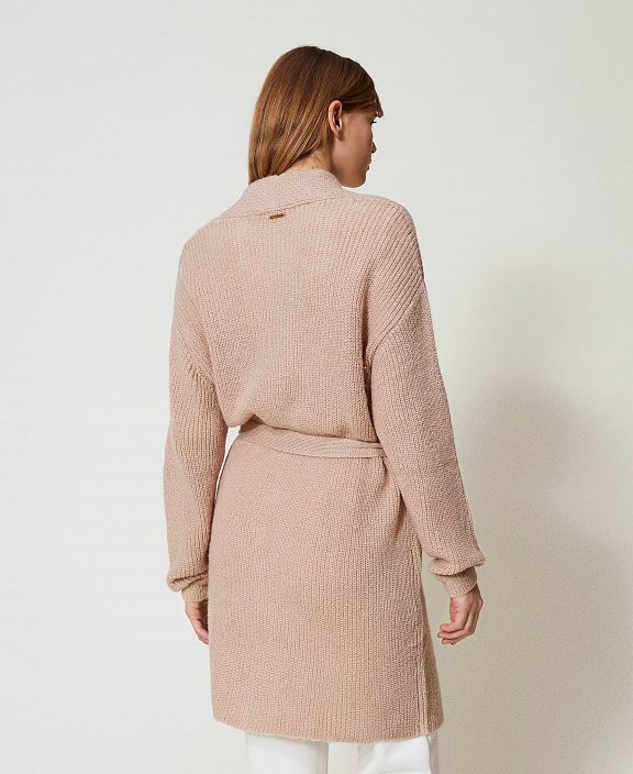 Кардиган удлиненный с поясом