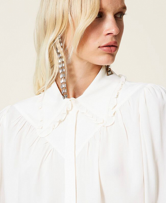 Рубашка из смесового шелка