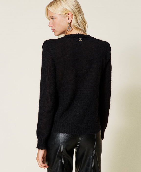 Трикотажный кардиган из смесового мохера