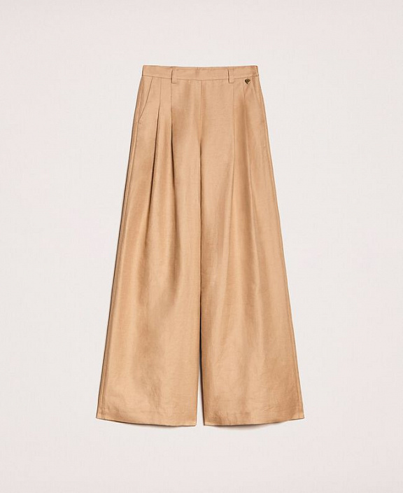 Брюки широкие с защипами