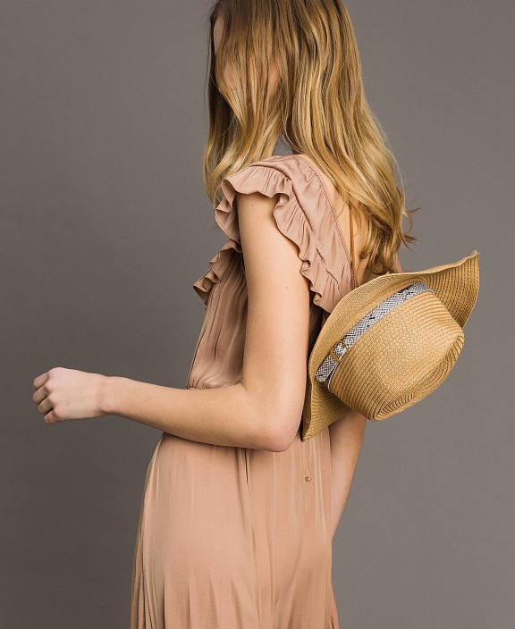 Шляпа с завязкой с животным принтом