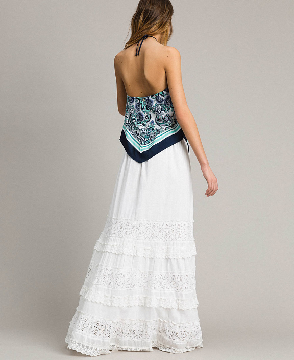 Длинная юбка с оборками