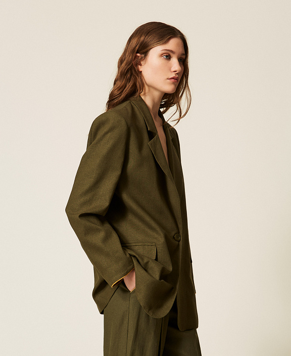 Блейзер из смесового льна