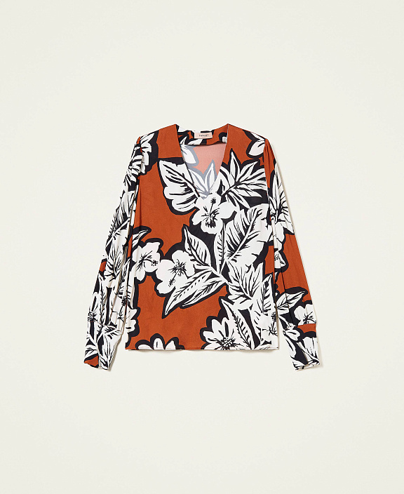 Блуза с принтом