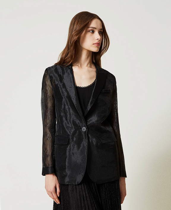 Блейзер из органзы и кружева