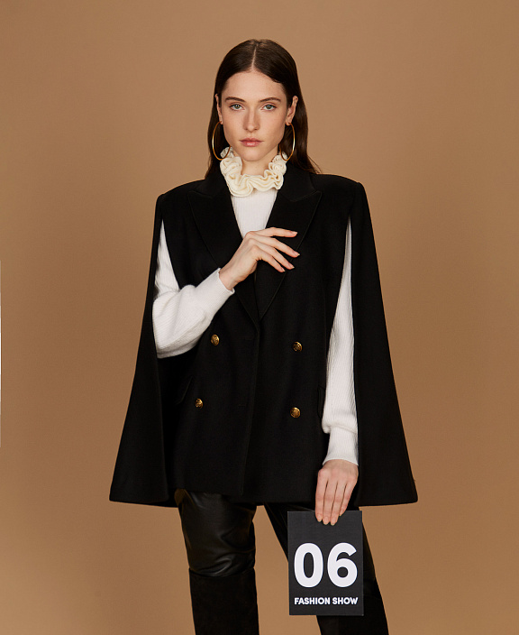 Накидка-бушлат из полушерстяного сукна