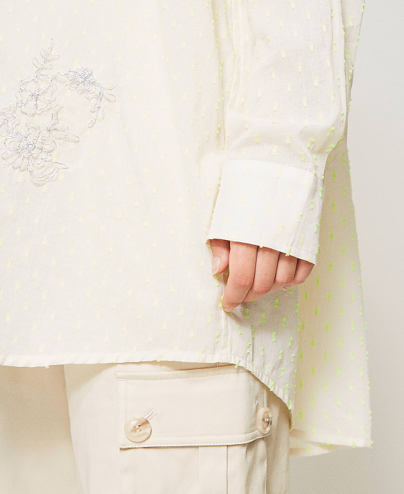 Удлиненная рубашка из ткани филькупе