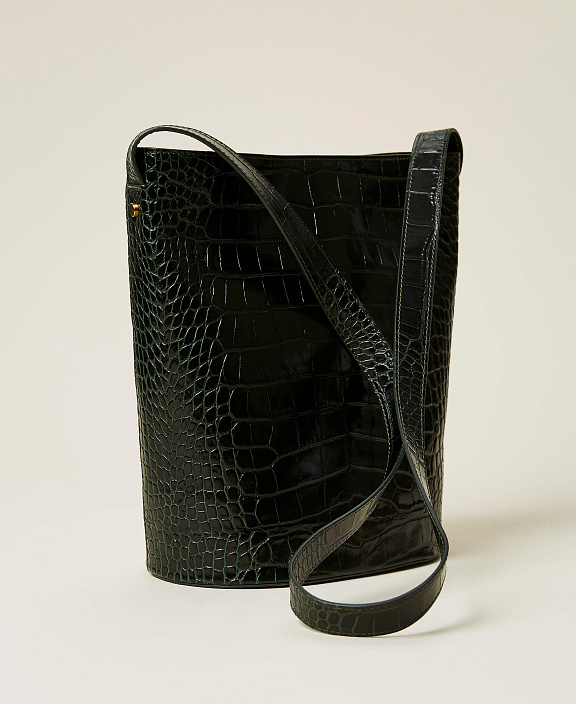 Сумка тоут с выделкой рептилии