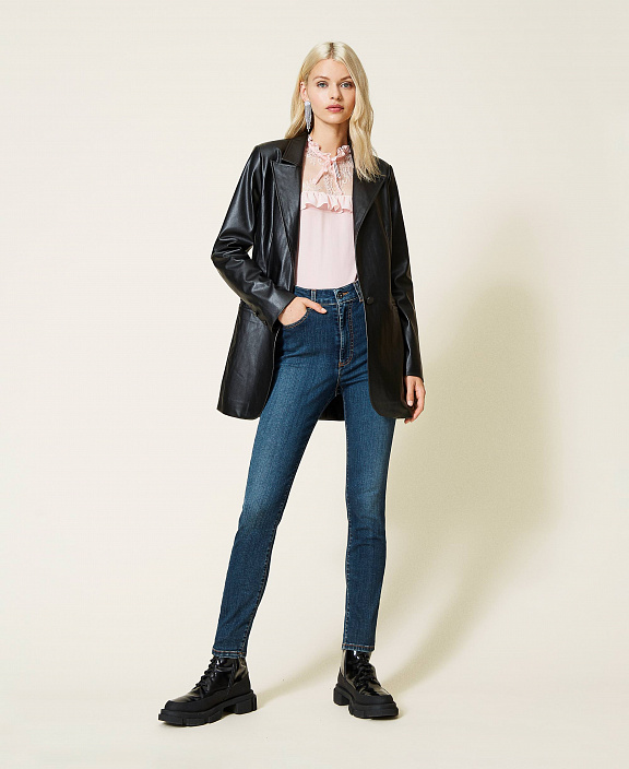 Блейзер из ткани с покрытием