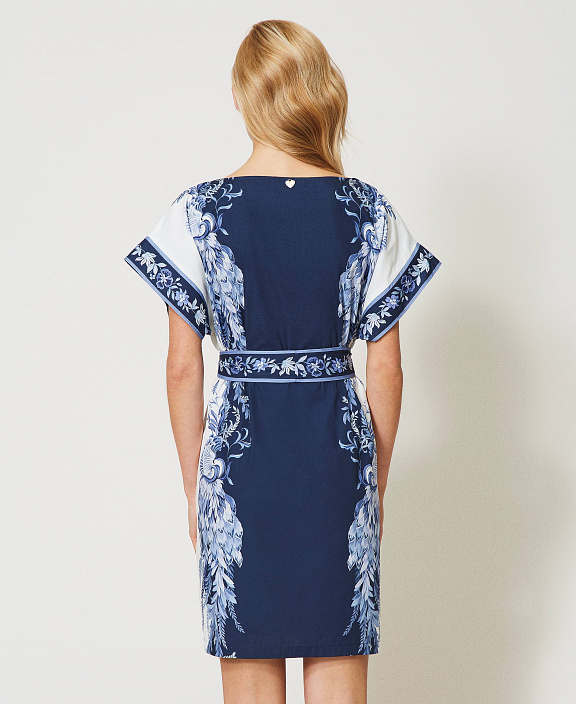 Платье из поплина с принтом