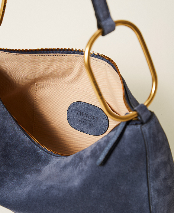 Средняя замшевая сумка Лилиан с кольцами