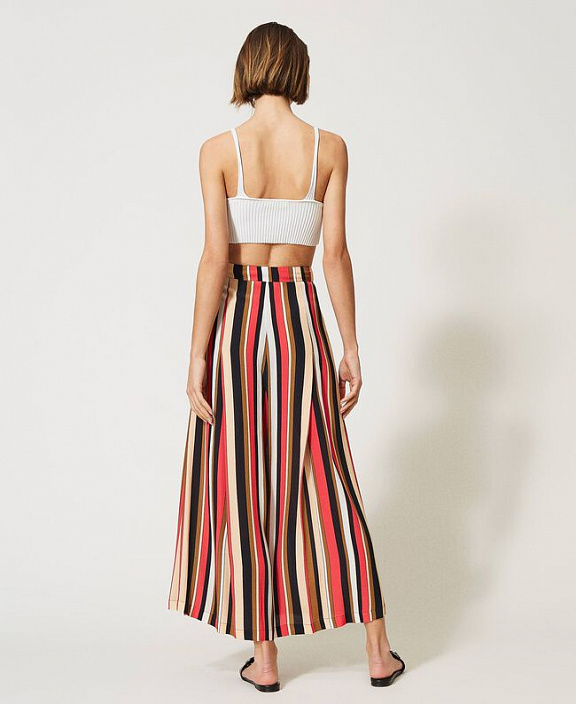 Укороченные брюки Lyra в разноцветную полоску