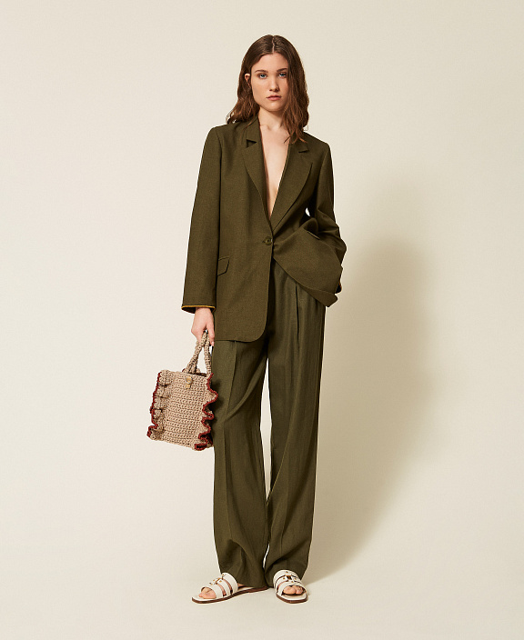 Блейзер из смесового льна