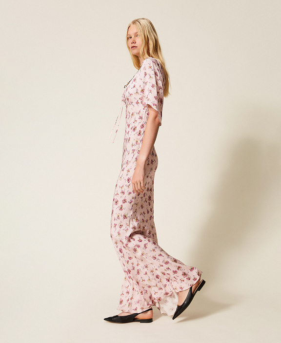 Длинное платье с цветочным принтом