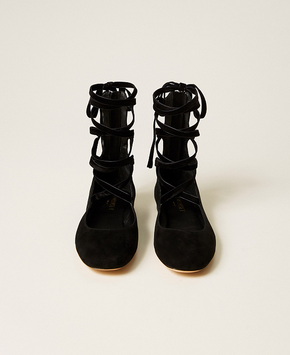 Замшевые балетки