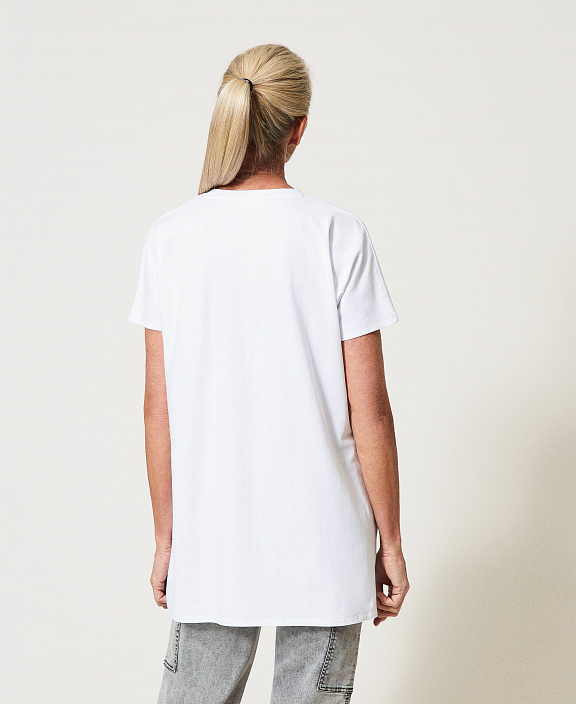 Футболка макси Polaris с перьями