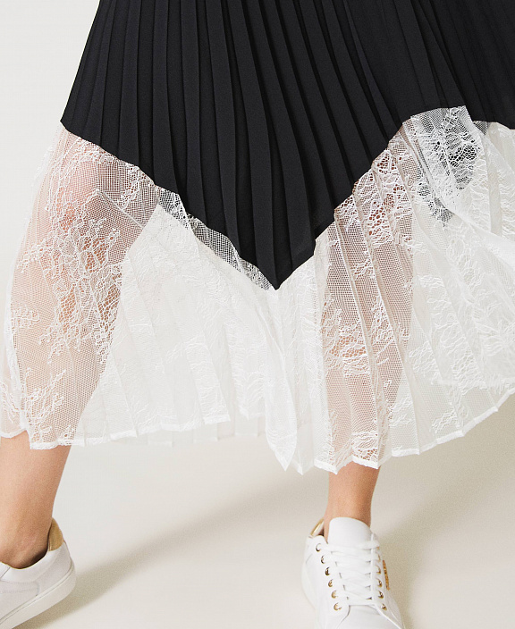 Длинная юбка-плиссе