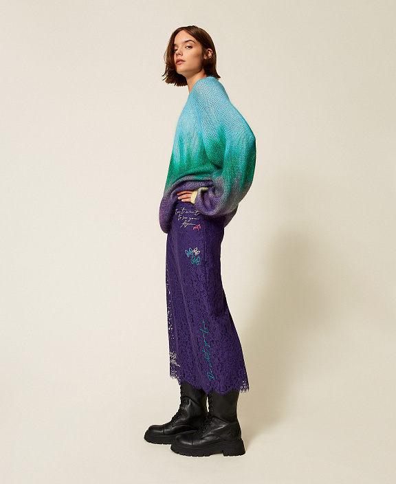 Кружевная юбка миди MYFO