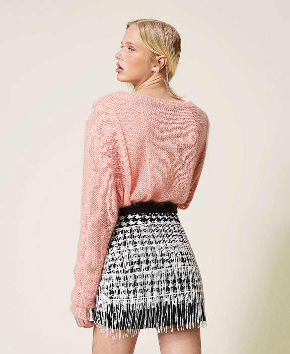 Юбка с бахромой из пайеток