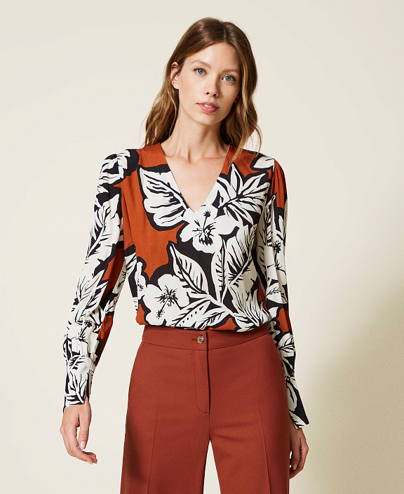 Блуза с принтом