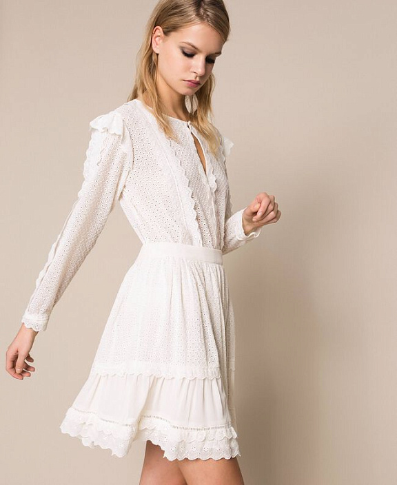 Юбка с кружевом