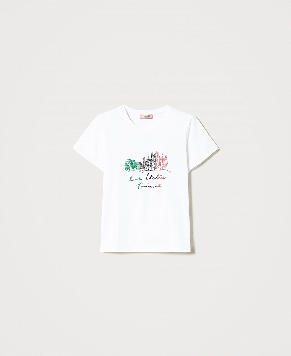 Футболка с вышивкой "Love Italia"