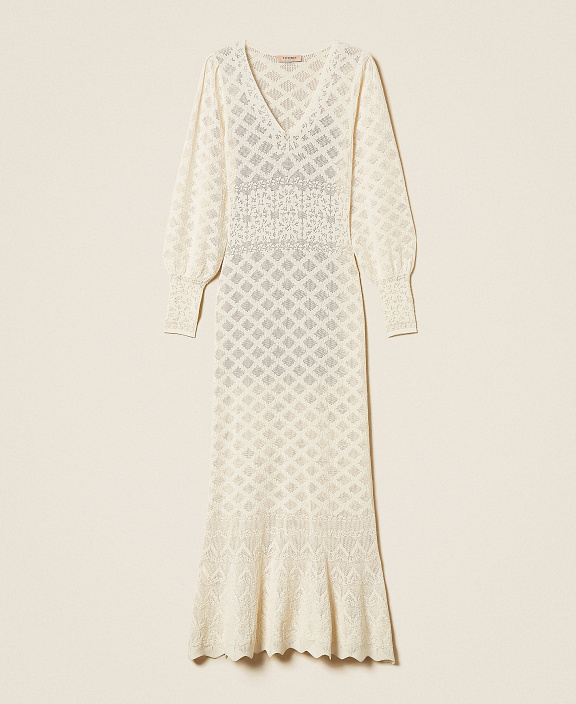 Длинное трикотажное платье с цветочным рисунком