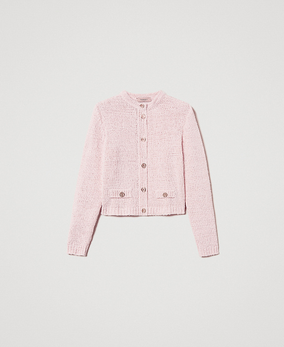 Кардиган из смесового хлопка с пуговицами