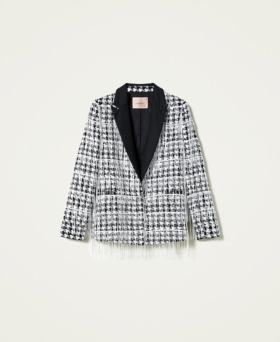 Блейзер с бахромой из пайеток
