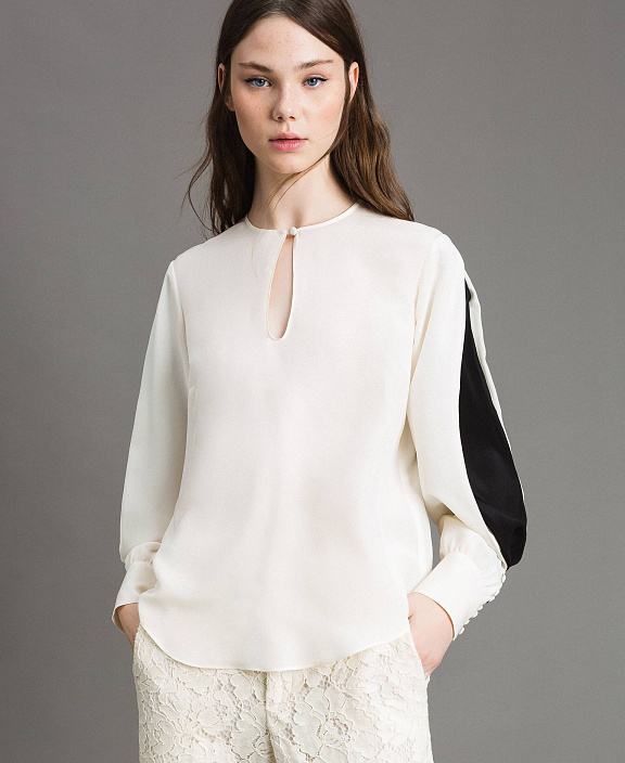 Блуза из смесового шелка