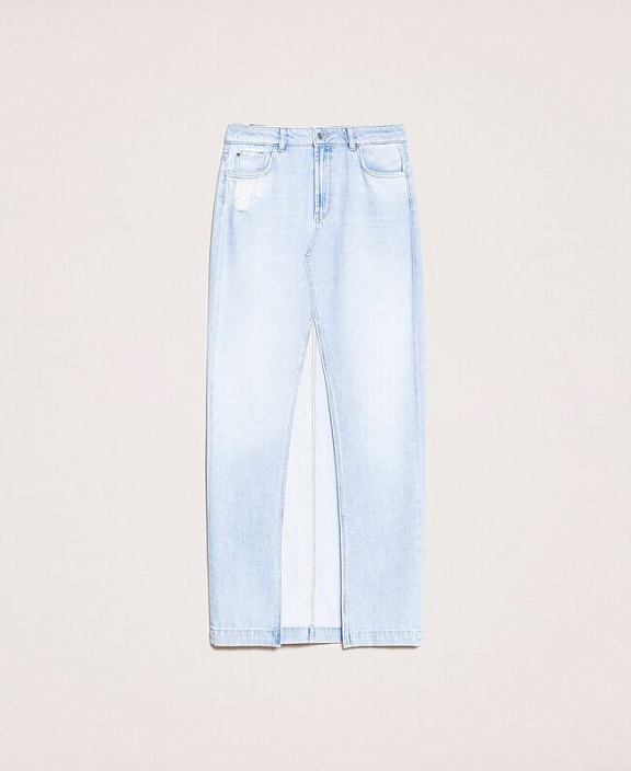 Длинная джинсовая юбка