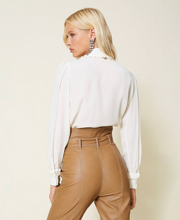 Рубашка из смесового шелка