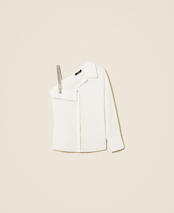 Рубашка из поплина на одно плечо