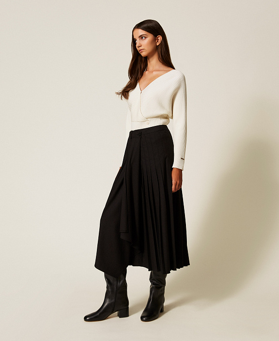 Юбка миди со складками