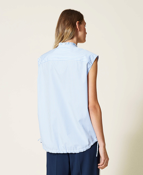 Топ из поплина в полоску