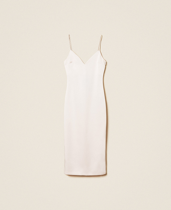 Платье миди из атласа-дюшес