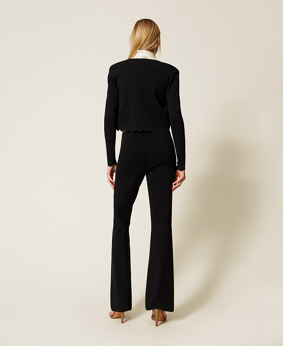 Трикотажные брюки клеш